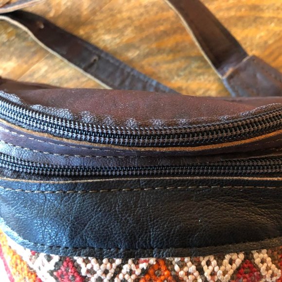 Leather & Stitched Fanny Pack - Picture 3 of 3